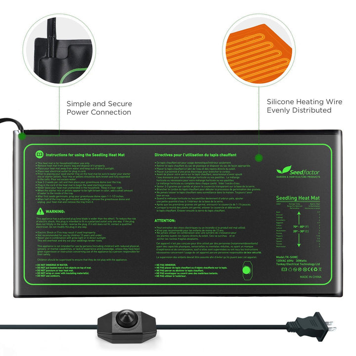Seedfactor Waterproof Seedling Heat Mat with Adjust Knob - SeedFactor