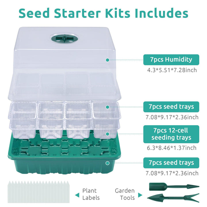 Seedfactor 7-Pack 84 Separate Cells Seed Starter Tray - SeedFactor