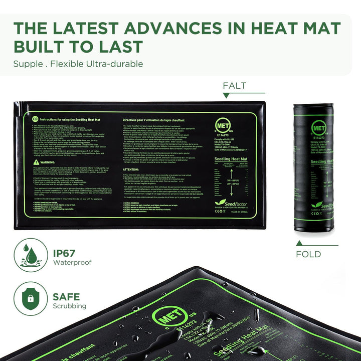 Seedfactor 7-Pack Seed Starter Tray with Heat Mat - SeedFactor