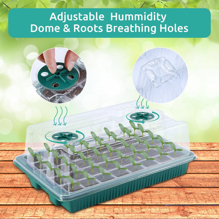 Seedfactor 2 Packs 40-Cell Seed Starter Tray with Grow Light - SeedFactor
