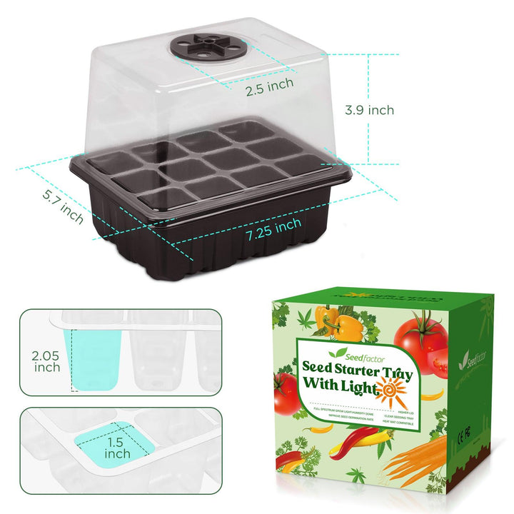 Seedfactor Seed Starter Tray with Light (6PCS) - SeedFactor