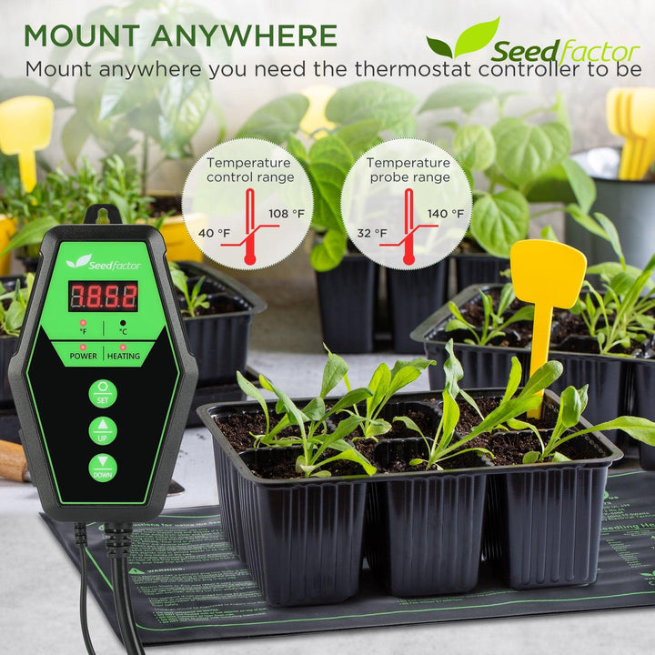 Seedfactor Seedling Heat Mat with Digital Thermostat - SeedFactor